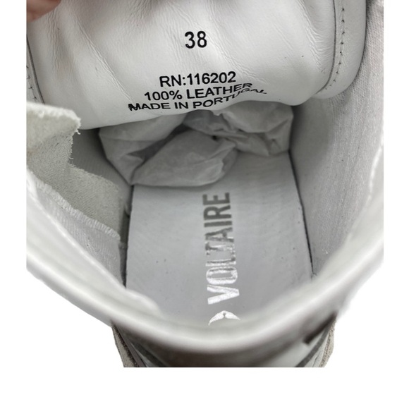 NWB Zadig & Voltaire High Flash Keith Snake Effect Leather Hi-Tops - Sz 7US - Picture 9 of 13